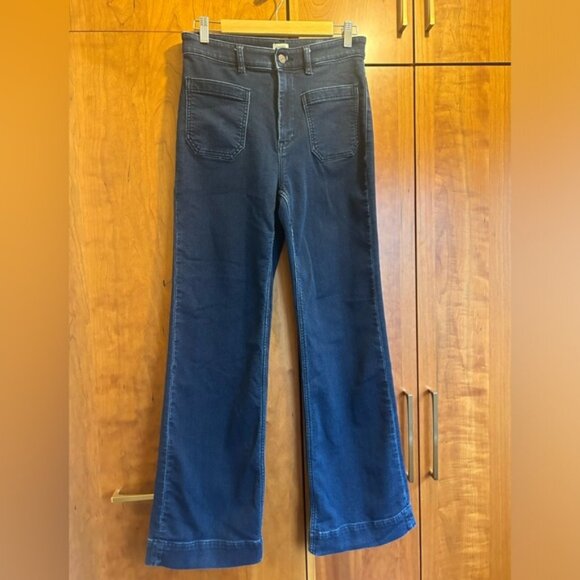 Faherty Pants - FAHERTY Stretch Terry Patch Pant in a dark wash